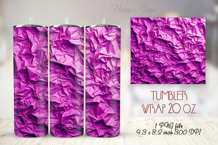 Texture of crimson crumpled paper straight tumbler 20oz wrap