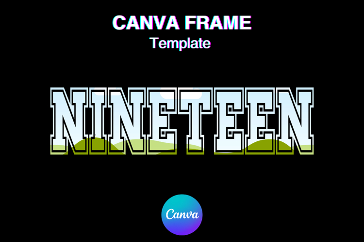 NINETEEN Canva Frame Number Varsity Family Sport Shirt