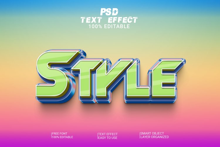 Style 3d Editable Text Effect Style example image 1