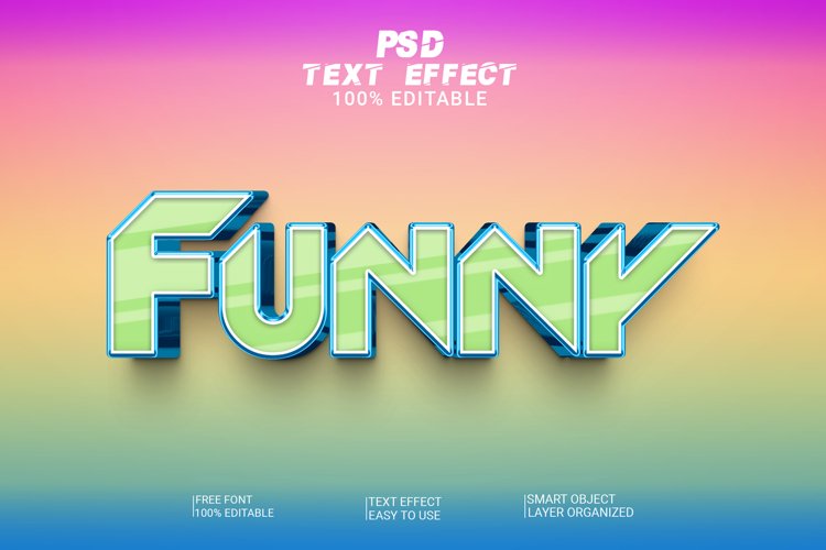 Funny 3d Editable Text Effect Style example image 1
