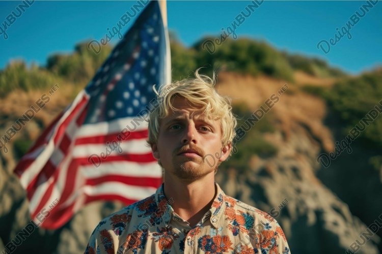 American Flag Clipart Image 10