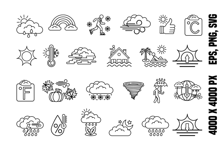 Line Weather Icons example image 1