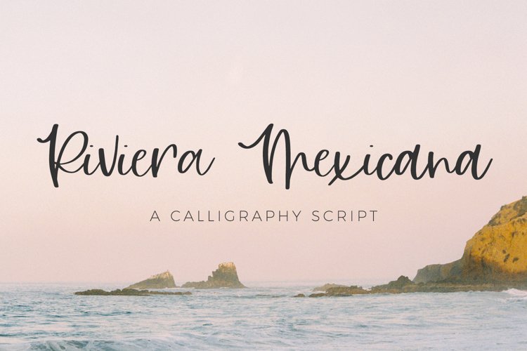 Riviera Mexicana Calligraphy Script example image 1