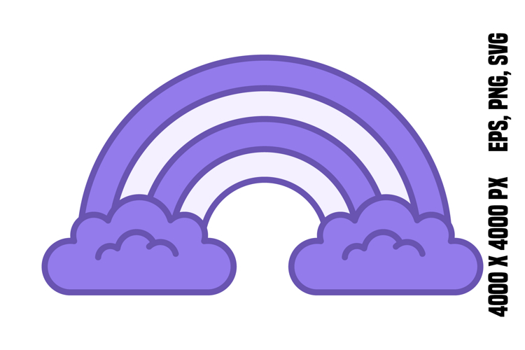 Purple Rainbow Icon