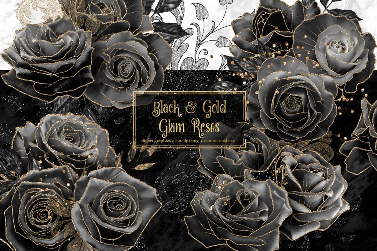 Black Rose Clipart Image 11