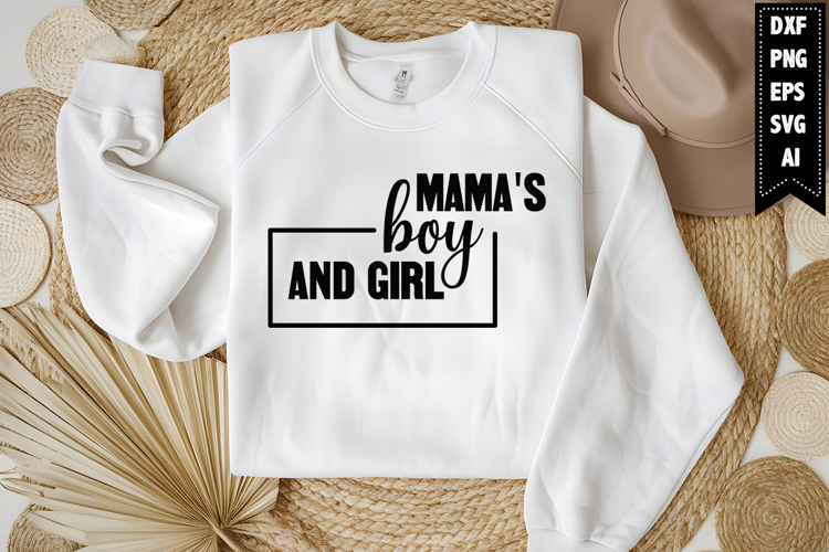 Mamas Boy and Girl Svg, Funny Baby Svg Design