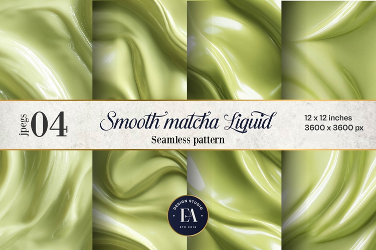 Matcha Liquid Marble, Green Abstract Swirl Digital Paper