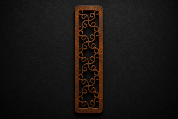 Ornamental Swirl Wooden Bookmark for Book Lovers