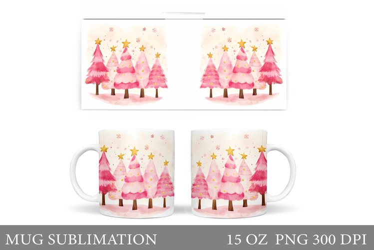 Christmas Tree Mug Design. Christmas Tree Mug Sublimation