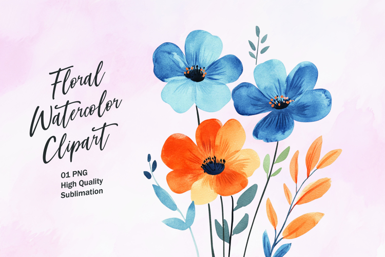 Watercolor Flowers Image 14