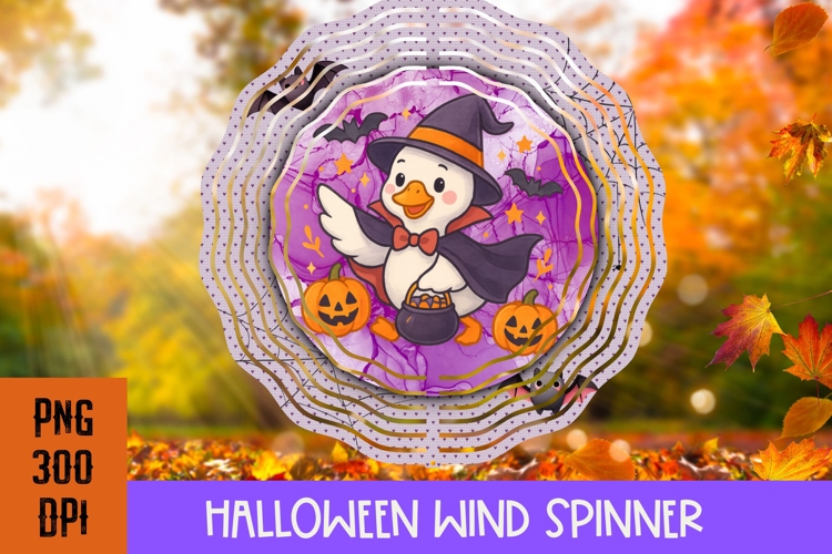 Halloween Season Wind Spinner PNG, Cute Goose PNG