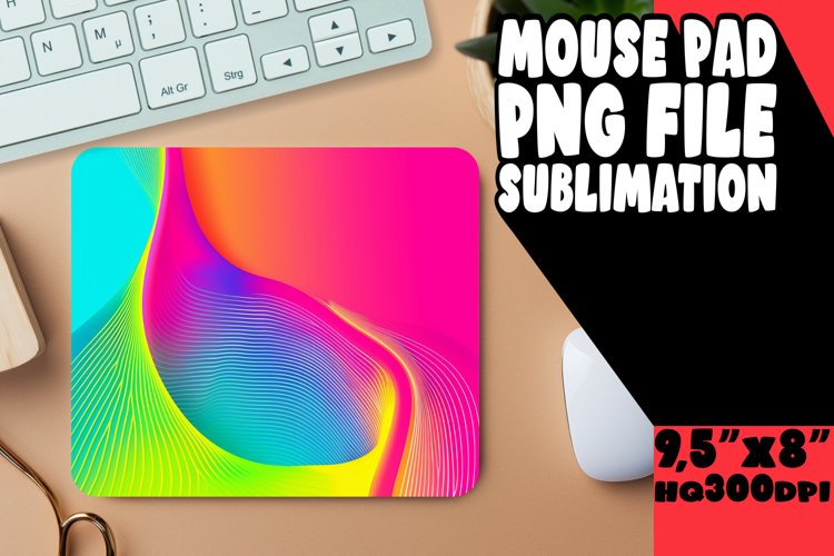 Colorful Gradient Mouse Pad with Unique Patterns