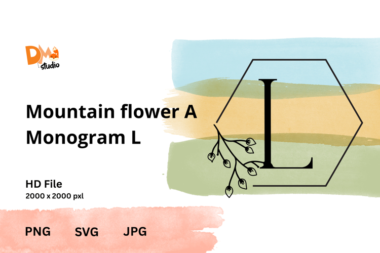Mountain Flower Monogram