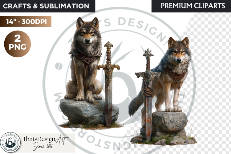 Watercolor Mystic Wols Fantasy Clipart PNG Graphics