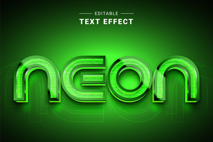 Editable Text Effect for Illustrator. Vector Graphic styles