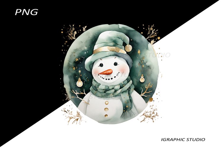 Christmas Snowman Clipart Image 14