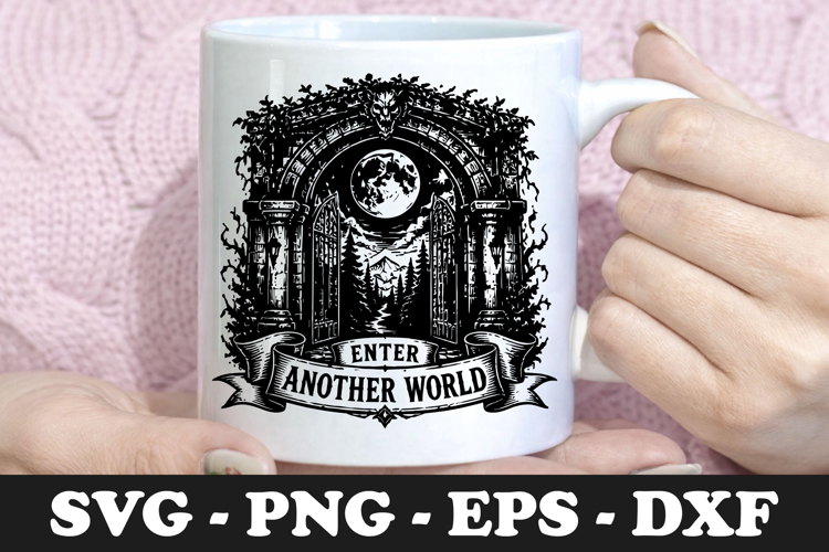 Enter Another World Fantasy Portal SVG Design