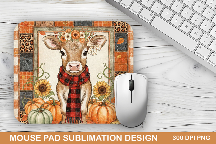 Halloween cow Mouse Pad Sublimation - Halloween Design