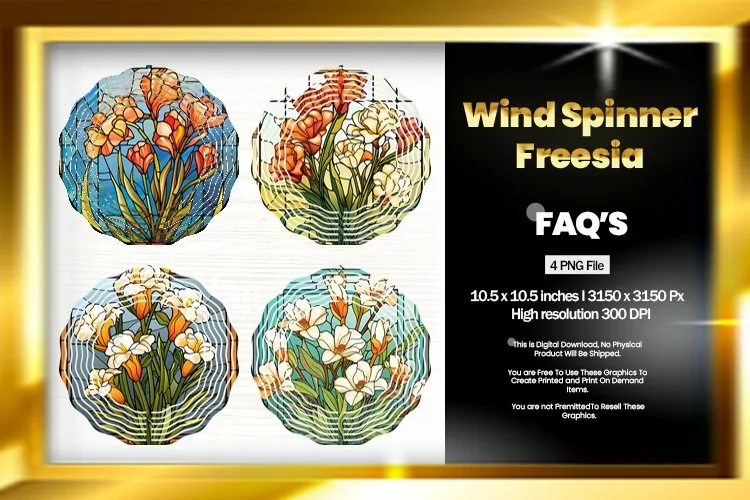 Freesia Wind Spinner Sublimation - 04 Variations