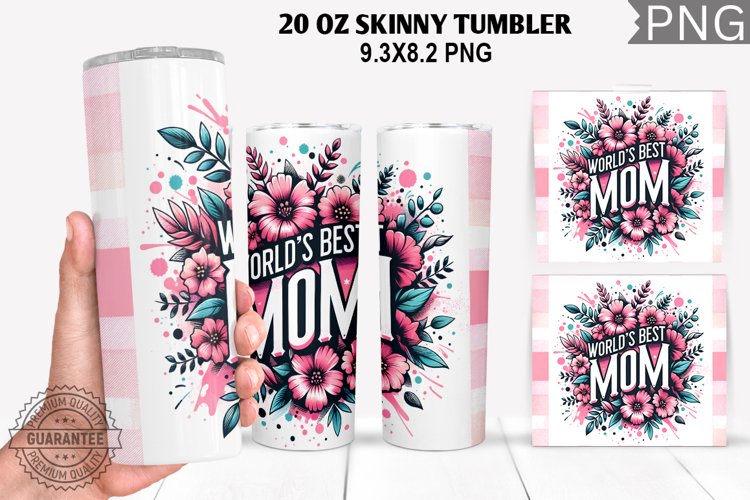 World's Best Mom Tumbler Sublimation - Mother's Day Tumbler example image 1