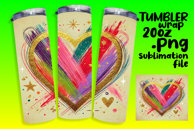 GREAT GIFT 20oz Tumbler Wrap , Heart