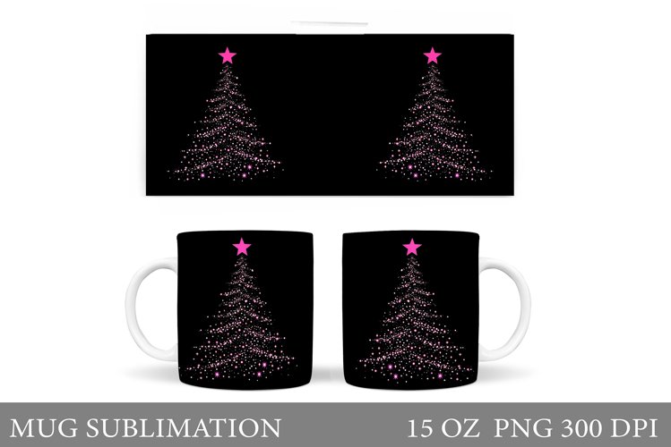 Christmas Tree Mug Design. Christmas Tree Mug Sublimation example image 1