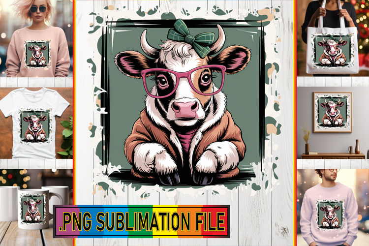 Cozy TSHIRT Designs Ideas PNG, Cute Cow