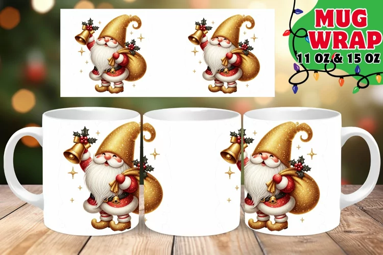 GNOME XMAS JOY 11OZ 15OZ MUG WRAP