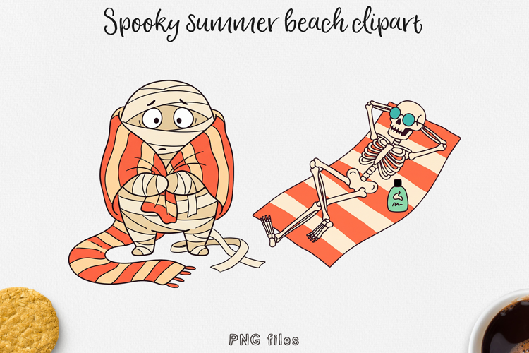 Summer Halloween Clipart Beach PNG Designs.