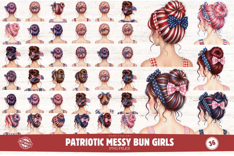 Messy Bun Clipart Image 15