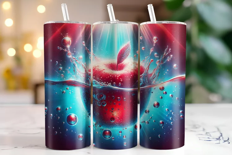 Apple Tumbler Wrap | Sublimation | Tumblers