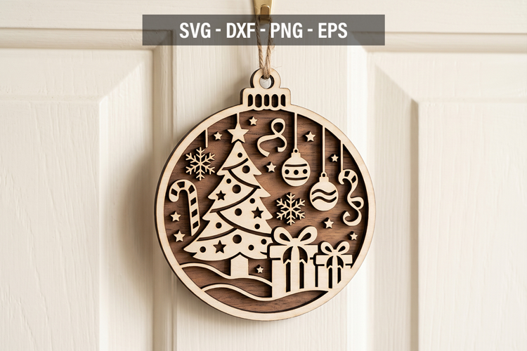 Christmas Tree Ornament SVG | Laser Cut File