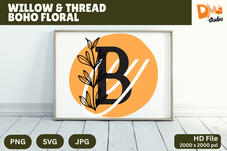 Floral Monogram Letter Svg Image 18