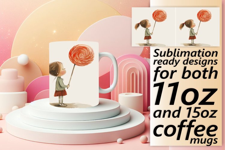 Sweet Kid's Sublimation Wonderland Mug Wrap example image 1