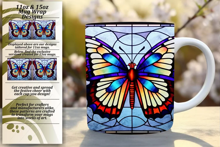 Enchanting Springtime Butterfly Mug Wraps