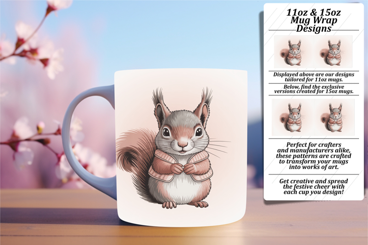 Delightful 15oz Mug Wrap Png Artwork , Valenines Animals