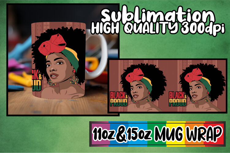 Inspiring moments sublimation print wrap, Black Woman example image 1