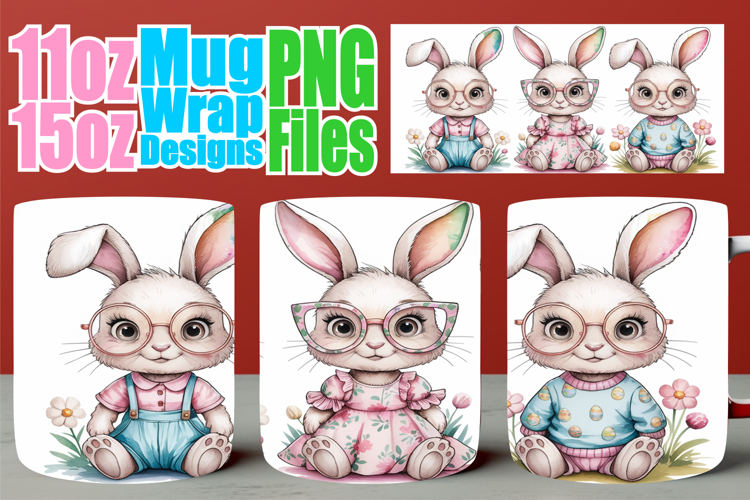 Bright horizons sublimation print wrap, Easter Bunny