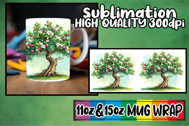 Whimsical Tree Artistry for Mug Sublimation