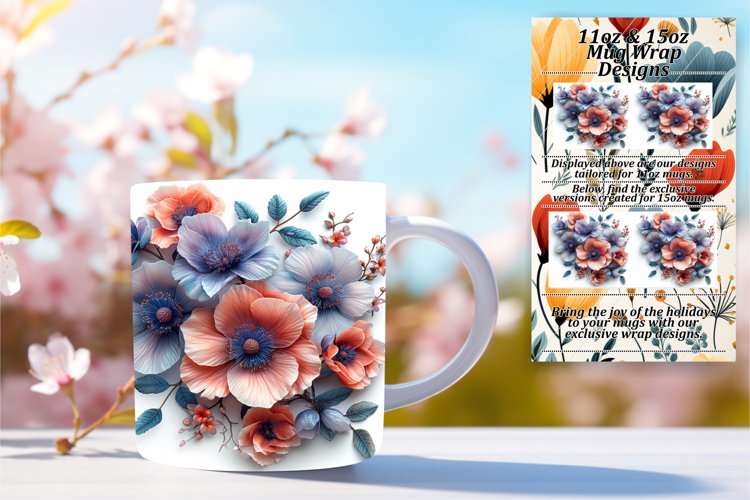 Enchanting 3D Floral Mug Array example image 1