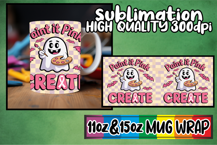 Fresh beginnings 11oz 15oz mug wrap, Ghost Cancer