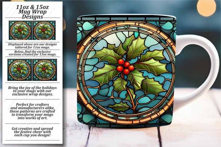 Holiday Wonders Glass Mug Sublimation