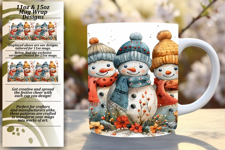 Christmas Gingerbread Mug Wrap 11oz/15oz Winter Pattern
