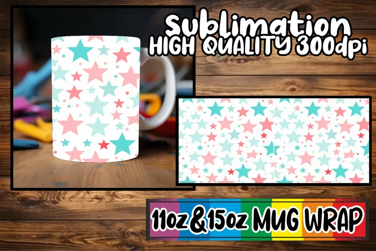 Galactic Impressions: Starry Watercolor Mug Design