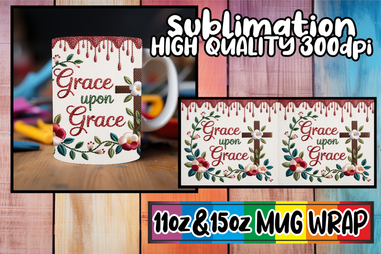 Everyday joy sublimation 11oz 15oz mug wrap, Christian