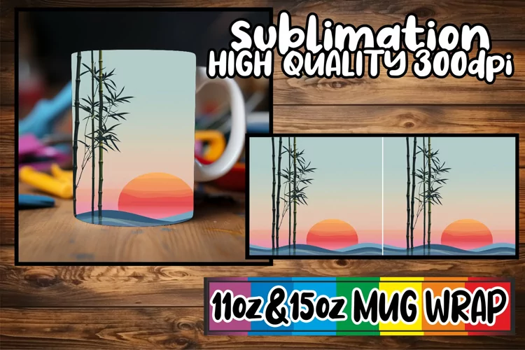 Vintage Garden Glory: Mug Wrap Sublimation