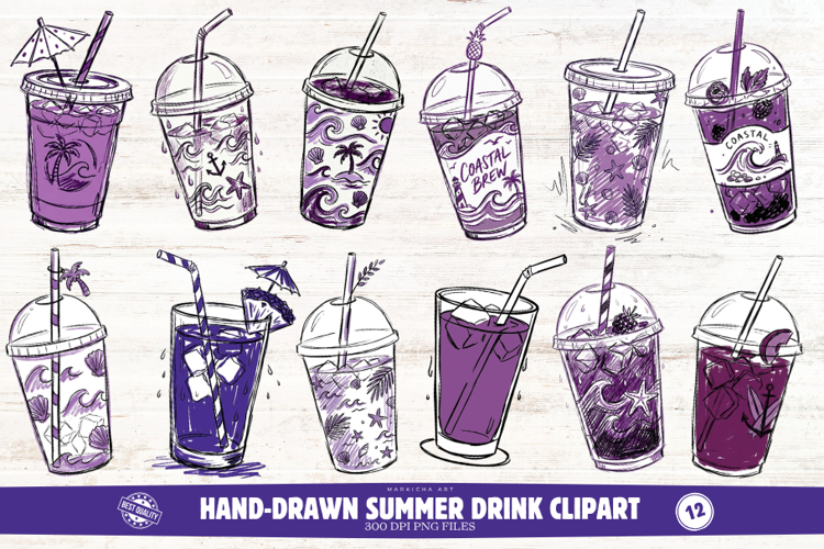 Hand-Drawn Summer Drink Clipart