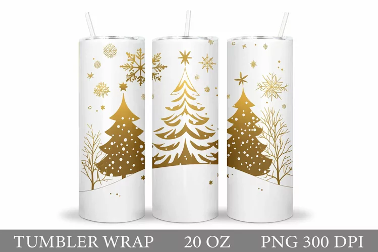 Christmas Tree Tumbler Design. Christmas Tree Sublimation