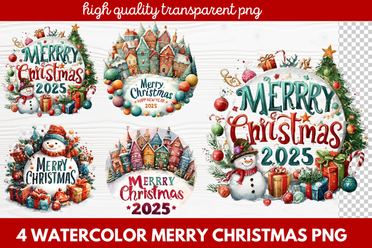 Christmas Watercolor Clipart Image 14