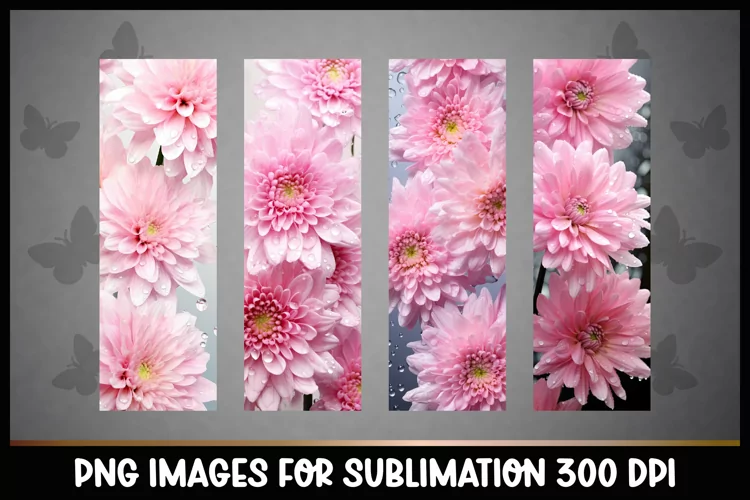 4 Flowers Bookmarks Sublimation I Spring Bookmarks